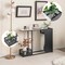 Costway 43.5'' Console Table with Faux Marble Top & 2 Storage Compartments Entryway Hallway